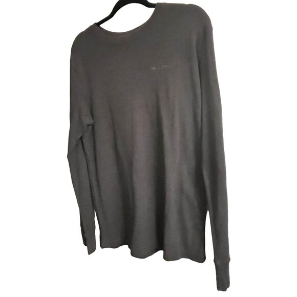 REAL TREE Mens Large 42/44 Olive Green Waffle Knit Long Sleeve Shirt - Picture 1 of 8